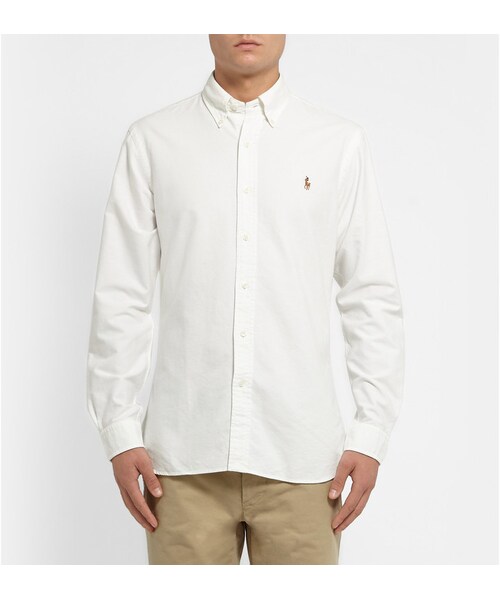 POLO RALPH LAUREN(ポロ ラルフ ローレン)の「Polo Ralph Lauren Slim-Fit Cotton Oxford Shirt(シャツ/ブラウス・White・XL/XXL/S/L/M)」の2枚目の写真