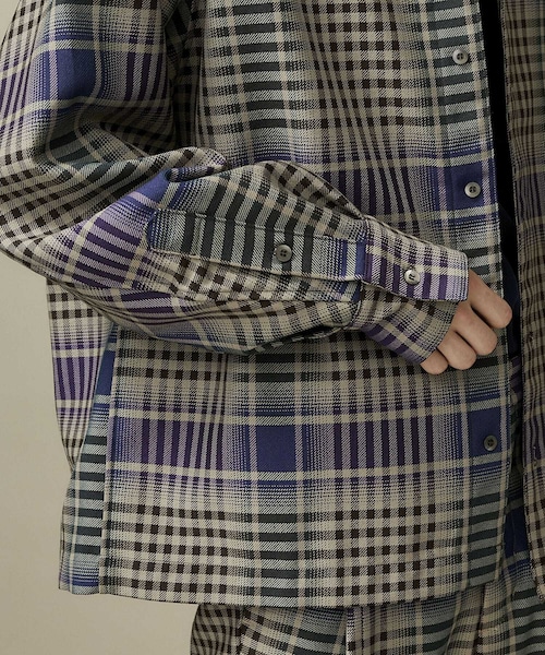 Jieda（ジエダ）の「CHECK OPEN COLLAR SHIRT（）」 - WEAR