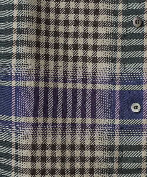 Jieda（ジエダ）の「CHECK OPEN COLLAR SHIRT（）」 - WEAR