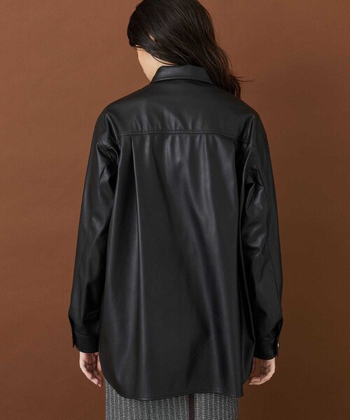 STUDIOUS（ステュディオス）の「レザーライクオーバーシャツ（）」 - WEAR