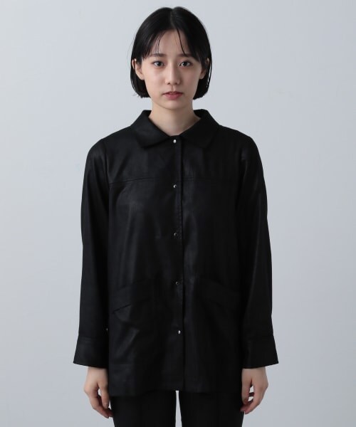 ページボーイ　PAGEBOY　フェイクレザーシャツ PAGEBOY（ページボーイ）の「【CORE】フェイクレザーシャツ（）」 - WEAR