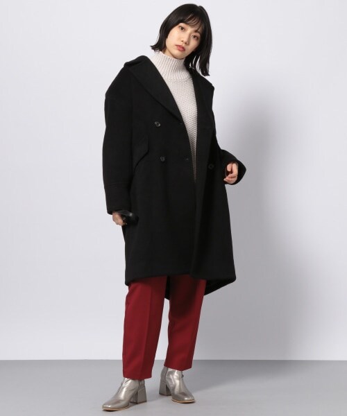 PAGEBOY（ページボーイ）の「ウールコクーンチェスターコート（ジャケット/アウター・レディース・ブラック/グレージュ/ココア/バイオレット・S/M）」の13枚目の写真