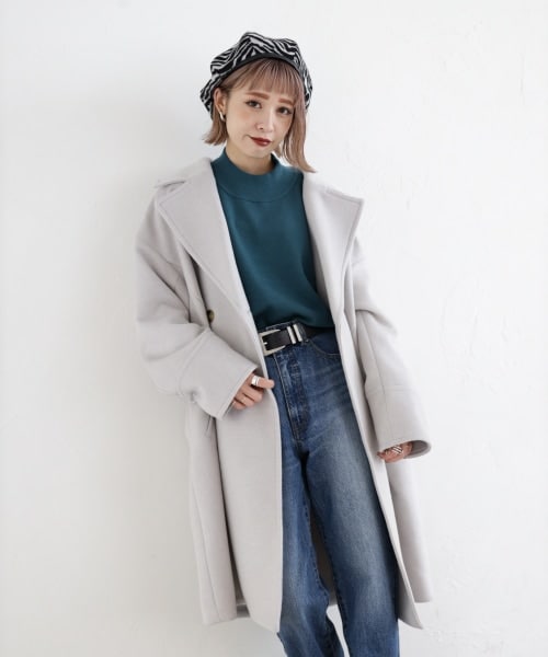 【新品】PAGE BOY ウールコンコクーンチェスターコート ココア PAGEBOY（ページボーイ）の「ウールコクーンチェスターコート