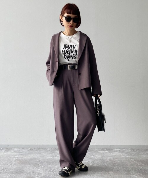 PAGEBOY（ページボーイ）の「ウールライクセットアップジャケット（ジャケット/アウター・レディース・ブラック/グレージュ/モクモカ・F）」の11枚目の写真