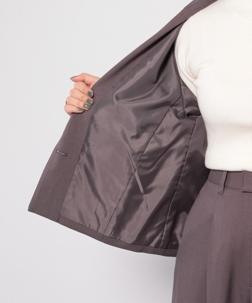 PAGEBOY（ページボーイ）の「ウールライクセットアップジャケット（ジャケット/アウター・レディース・ブラック/グレージュ/モクモカ・F）」の22枚目の写真