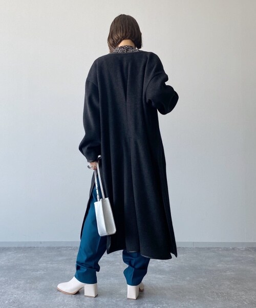 PAGEBOY（ページボーイ）の「【WEB先行予約】Ｗフェイスパイピングコート（ジャケット/アウター・レディース・ブラック/グレージュ・F）」の6枚目の写真