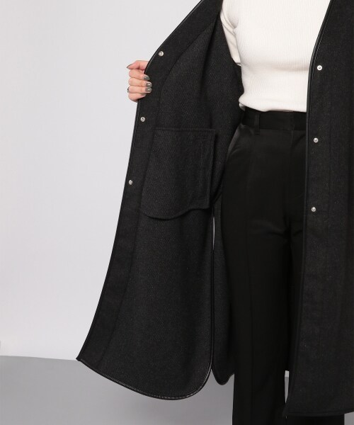 PAGEBOY（ページボーイ）の「【WEB先行予約】Ｗフェイスパイピングコート（ジャケット/アウター・レディース・ブラック/グレージュ・F）」の22枚目の写真