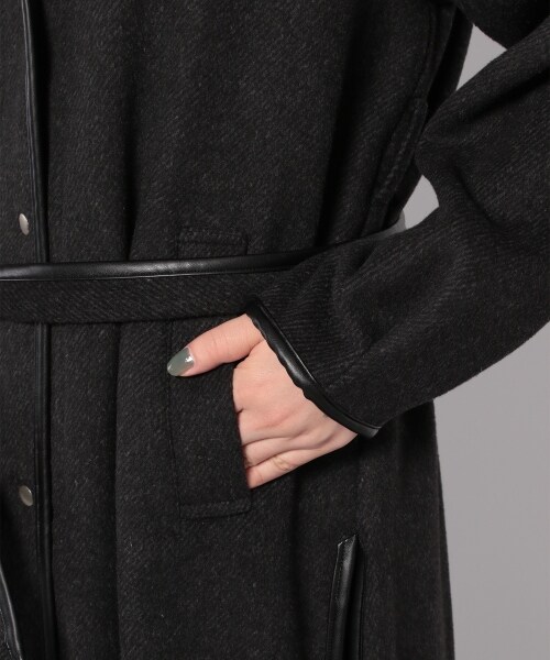 PAGEBOY（ページボーイ）の「【WEB先行予約】Ｗフェイスパイピングコート（ジャケット/アウター・レディース・ブラック/グレージュ・F）」の19枚目の写真