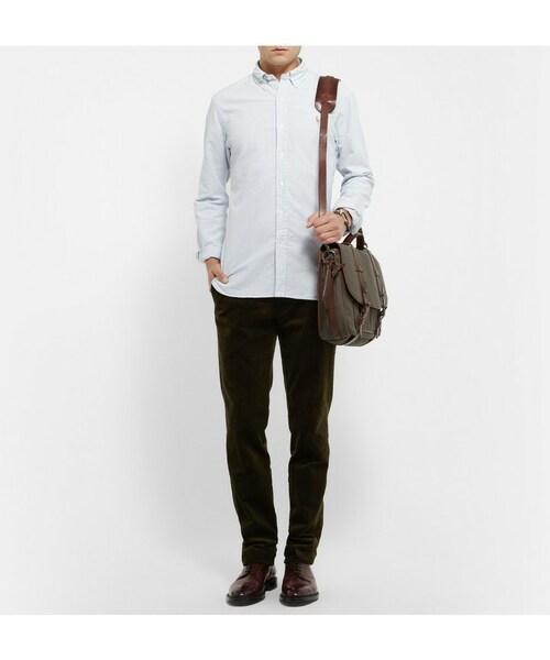 POLO RALPH LAUREN（ポロ ラルフ ローレン）の「Polo Ralph Lauren Canvas and Leather Messenger Bag（メッセンジャーバッグ・メンズ・Green・One Size）」の5枚目の写真