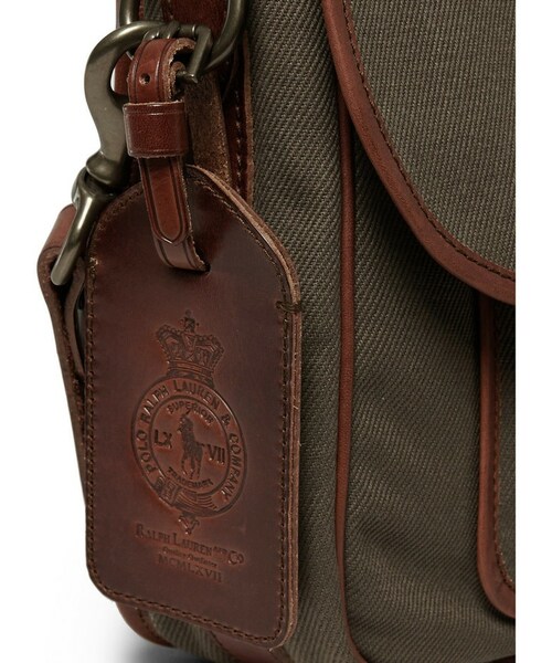 POLO RALPH LAUREN（ポロ ラルフ ローレン）の「Polo Ralph Lauren Canvas and Leather Messenger Bag（メッセンジャーバッグ・メンズ・Green・One Size）」の3枚目の写真