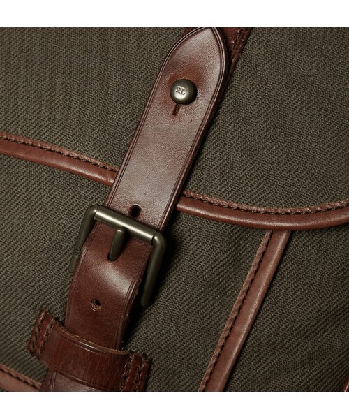 POLO RALPH LAUREN（ポロ ラルフ ローレン）の「Polo Ralph Lauren Canvas and Leather Messenger Bag（メッセンジャーバッグ・メンズ・Green・One Size）」の2枚目の写真