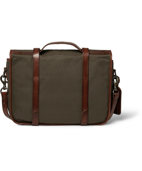 POLO RALPH LAUREN（ポロ ラルフ ローレン）の「Polo Ralph Lauren Canvas and Leather Messenger Bag（メッセンジャーバッグ・メンズ・Green・One Size）」の6枚目の写真