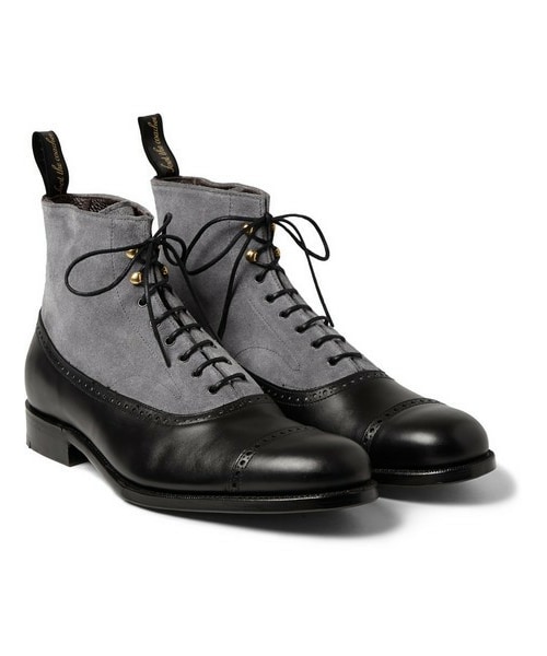 GRENSON グレンソン マウンテンブーツ 7 ヘアカーフ グレー 英国製 GRENSON（グレンソン）の「Grenson Foot The Coacher Suede and