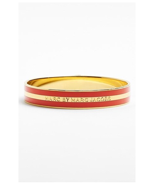 Marc by Marc Jacobs(マークバイマークジェイコブス)の「MARC BY MARC JACOBS Stripe Enamel Bangle(ブレスレット・Infra Red/ Gold)」の1枚目の写真