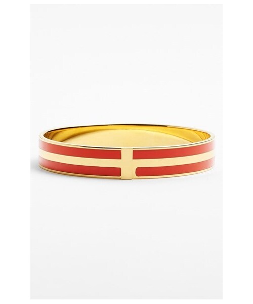 Marc by Marc Jacobs(マークバイマークジェイコブス)の「MARC BY MARC JACOBS Stripe Enamel Bangle(ブレスレット・Infra Red/ Gold)」の3枚目の写真