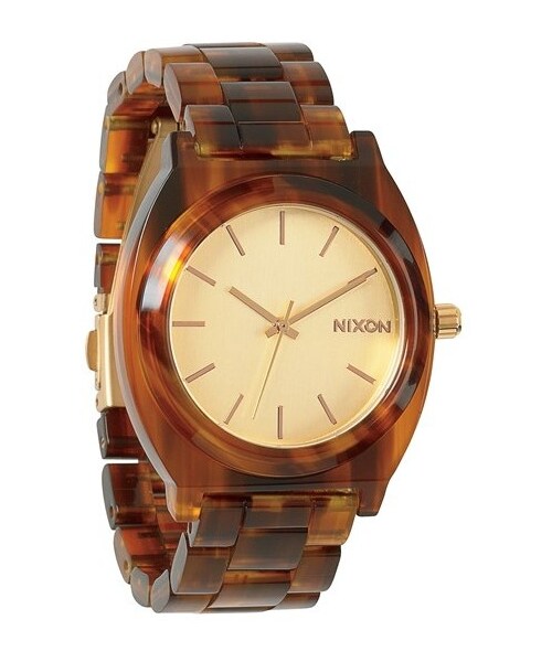 NIXON（ニクソン）の「Nixon 'The Time Teller' Watch, 37mm（アナログ腕時計・Molasses/ Gold）」の2枚目の写真