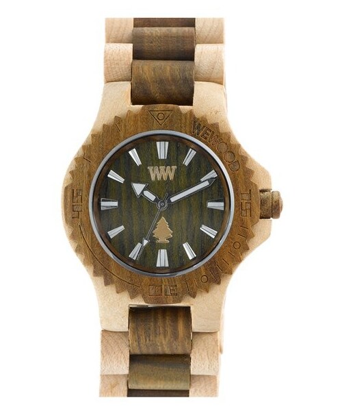 Wewood（ウィーウッド）の「WeWOOD 'Date' Two Tone Bracelet Watch, 40mm（アナログ腕時計・Beige/ Army）」の2枚目の写真