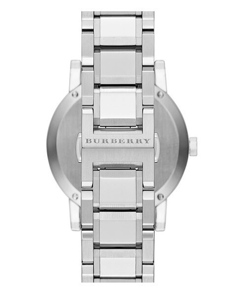 BURBERRY（バーバリー）の「Burberry Large Check Stamped Bracelet Watch, 38mm（アナログ腕時計・Silver/ Blue）」の5枚目の写真