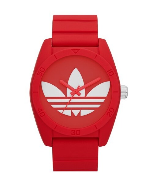 adidas（アディダス）の「adidas Originals 'Santiago' Silicone Strap Watch, 42mm（アナログ腕時計・Red）」の3枚目の写真