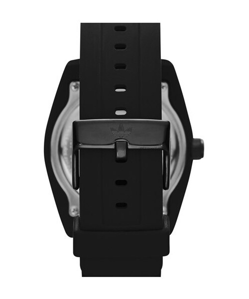 adidas(アディダス)の「adidas Originals 'Santiago' Silicone Strap Watch, 42mm(アナログ腕時計・Black)」の4枚目の写真