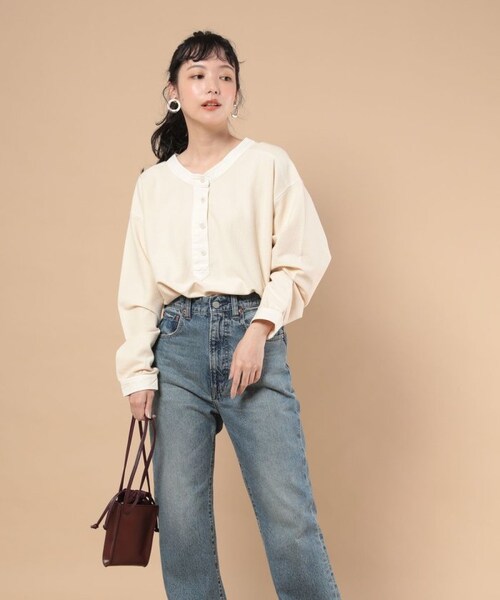 FREAK'S STORE(フリークスストア)の「ヴィンテージヘンリートップス(その他・オフホワイト/チャコールグレー/オリーブ/ホワイト/ブルーグリーン・FREE)」の1枚目の写真