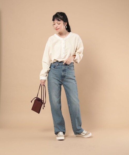 FREAK'S STORE(フリークスストア)の「ヴィンテージヘンリートップス(その他・オフホワイト/チャコールグレー/オリーブ/ホワイト/ブルーグリーン・FREE)」の4枚目の写真
