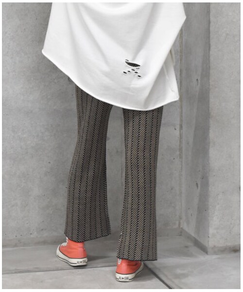 w closet(ダブルクローゼット)の「【Alley】ジャガードニットパンツ(パンツ・レディース・グリーン/ブラック・FREE/M/L)」の17枚目の写真