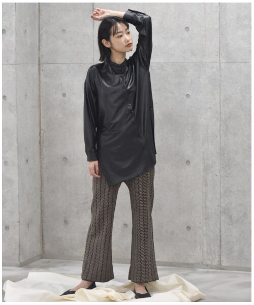 w closet(ダブルクローゼット)の「【Alley】ジャガードニットパンツ(パンツ・レディース・グリーン/ブラック・FREE/M/L)」の21枚目の写真