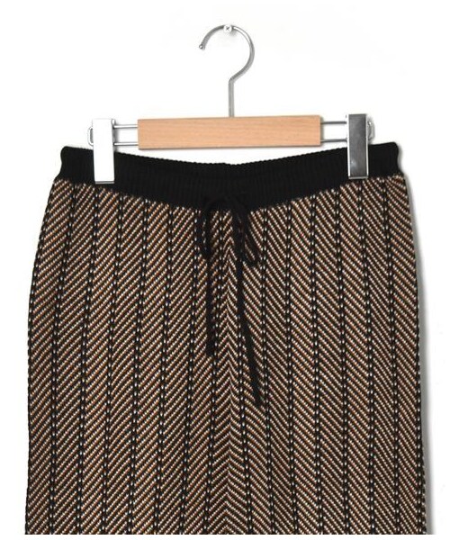 w closet(ダブルクローゼット)の「【Alley】ジャガードニットパンツ(パンツ・レディース・グリーン/ブラック・FREE/M/L)」の6枚目の写真