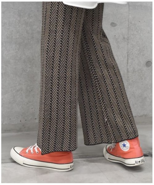 w closet(ダブルクローゼット)の「【Alley】ジャガードニットパンツ(パンツ・レディース・グリーン/ブラック・FREE/M/L)」の19枚目の写真