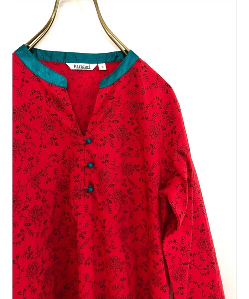 USED（ユーズド）の「Kari gari china design  red tunic-1336-8（チュニック・レディース・その他）」の7枚目の写真