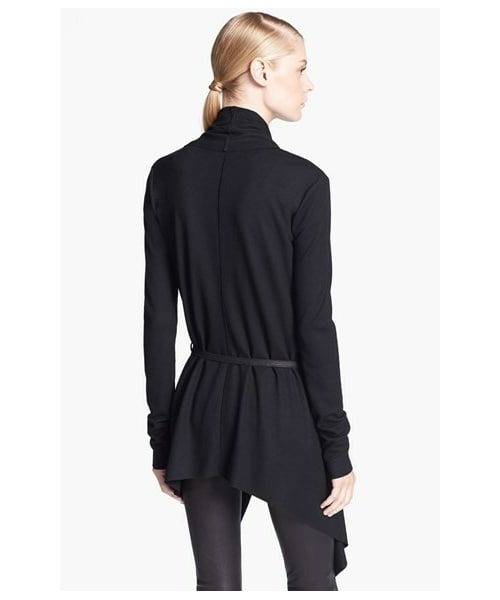 HELUMUT LANG ヘルムートラング カーディガン ヘルムートラングHELMUT LANG レザーパイピングボタンレス