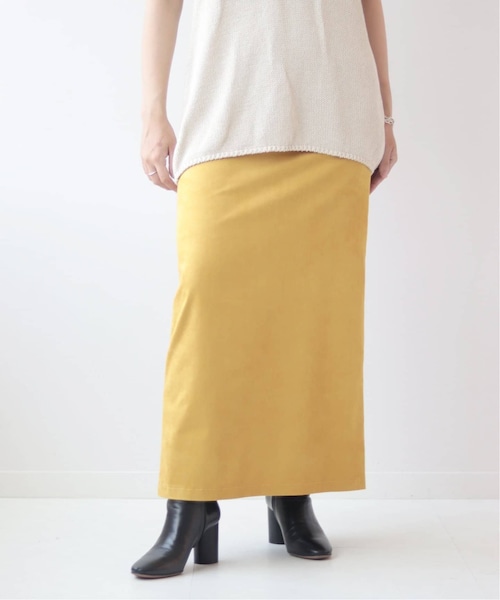 plage(プラージュ)の「Iラインフェイクスエードスカート(スカート・ブラウン/34/在庫なし/36/38/残り1点)」の3枚目の写真