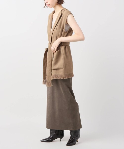 plage(プラージュ)の「Iラインフェイクスエードスカート(スカート・ブラウン/34/在庫なし/36/38/残り1点)」の5枚目の写真