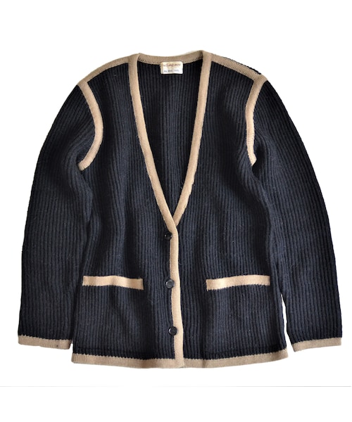 Yves Saint Laurent 長袖カーディガン ホワイト/ネイビー no brand（ノーブランド）の「Yves Saint Laurent 80-90s
