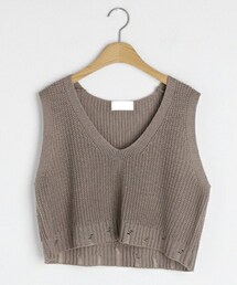 DHOLIC | クロップドニットベスト(ベスト)