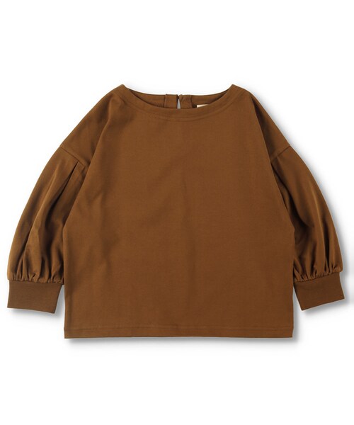 BRANSHES（ブランシェス）の「ボリューム8分袖Tシャツ（Tシャツ/カットソー・キッズ・ブルー/キャメル・90cm～150cm）」の2枚目の写真