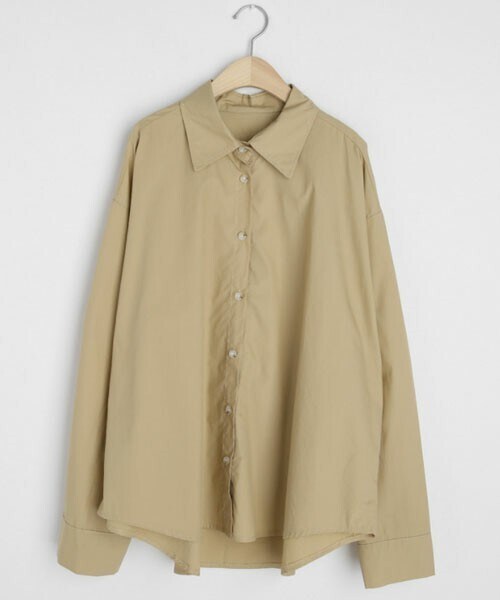 DHOLIC(ディーホリック)の「ボクシーシャツ(シャツ/ブラウス・レディース・ホワイト/ブラウン/ベージュ/グリーン・FREE)」の3枚目の写真