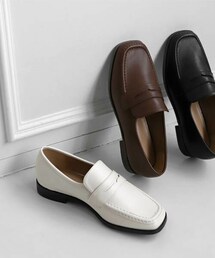 SAPPUN | Athos リアルウッドヒール ペニーローファー (2cm)(ローファー)