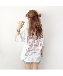 merrylatte | ランドリーバッグプリントTee(Tシャツ/カットソー)