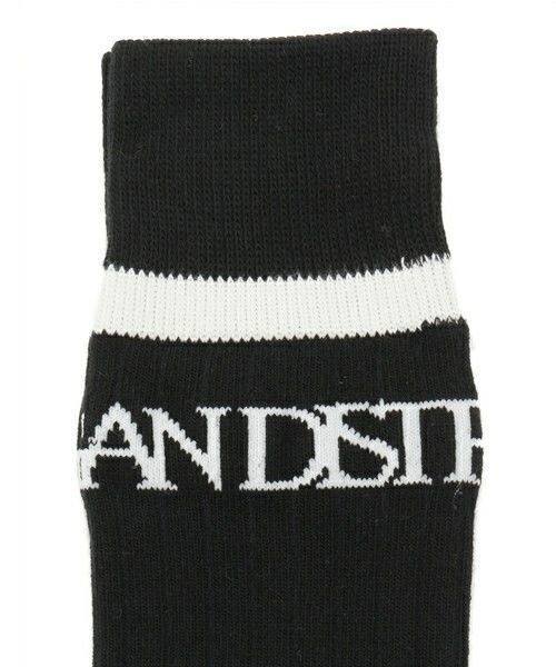 MUZE（ミューズ）の「MUZE/LOGO SOX（ソックス/靴下・メンズ・ホワイト/ブラック/パープル・FREE）」の4枚目の写真