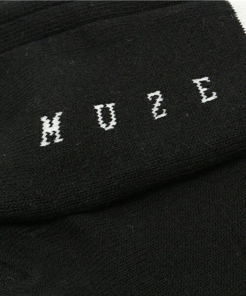 MUZE（ミューズ）の「MUZE/LOGO SOX（ソックス/靴下・メンズ・ホワイト/ブラック/パープル・FREE）」の6枚目の写真