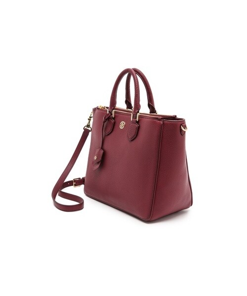 TORY BURCH(トリーバーチ)の「Tory Burch Robinson Pebbled Square Tote(トートバッグ・レディース・Deep Berry・One Size)」の5枚目の写真