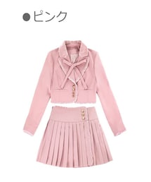 2025新商品 Bobon21（ボボンニジュウイチ）の「制服LOOKジャケット×スカート ワンピース
