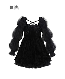 Bobon21 | ドールLIKEベロアチュールドレス-全３色-(ワンピース)