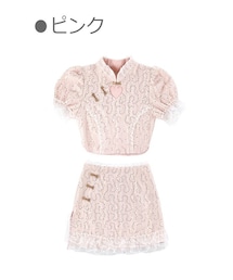 Bobon21 | 激カワチャイナ服風セットアップ-全２色-(シャツ/ブラウス)