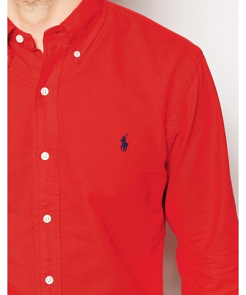 POLO RALPH LAUREN（ポロ ラルフ ローレン）の「Polo Ralph Lauren Oxford Shirt in Slim Fit（シャツ/ブラウス・メンズ・red・S-Chest 36-38"/XL-Chest 42-44"/L-Chest 40-42"/M-Chest 38-40"）」の3枚目の写真