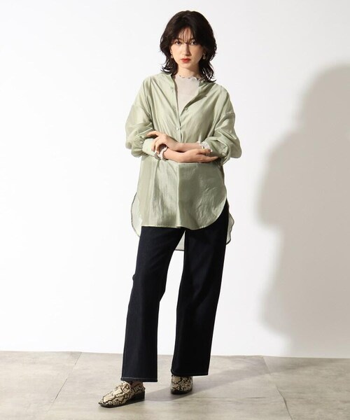 OZOC（オゾック）の「[洗える]オーガニックコットンストレートデニム（パンツ・レディース・ディープネイビー(095)/ネイビー(093)・36(S)/38(M)/40(L)）」の13枚目の写真