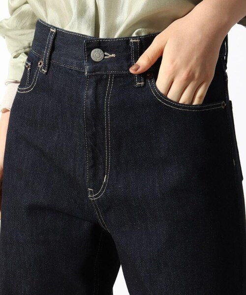OZOC（オゾック）の「[洗える]オーガニックコットンストレートデニム（パンツ・レディース・ディープネイビー(095)/ネイビー(093)・36(S)/38(M)/40(L)）」の6枚目の写真