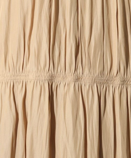 OZOC（オゾック）の「[洗える]サテンギャザーワンピース（ワンピース/ドレス・レディース・ライトベージュ(051)/ブラウン(042)/ライトパープル(081)・38(M)/40(L)）」の11枚目の写真